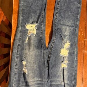 Judy Blue Ripped Denim Skinny Jeans